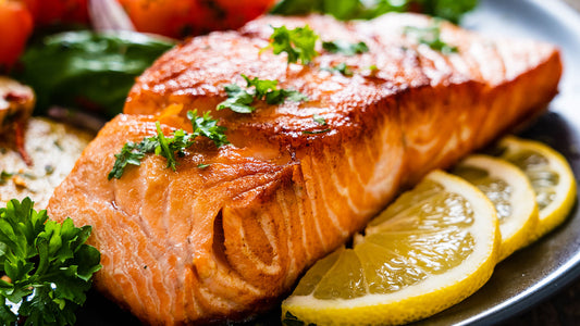 Salmon & Sweet potato tray bake