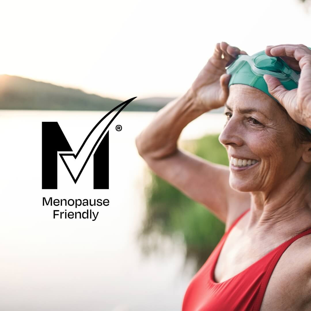 Wassen women going wild swimming with MTick logo, menopause friendly supplement range